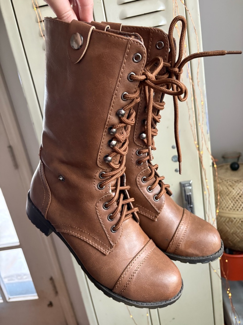 Charlotte Russe Brown Combat Boots
